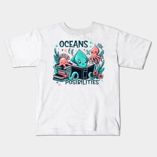 Oceans Of Possibilities Summer Reading Anglerfish Kids T-Shirt